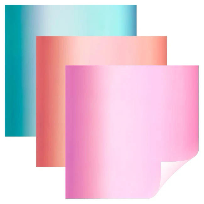 Cricut - Assortiment Vinyles Holographiques - Opale/Rose/Bleu