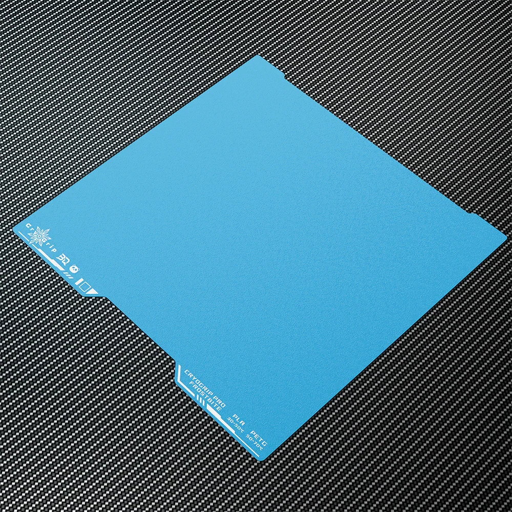BIQU - Plateau d'impression Série H2S/H2D Bambu CryoGrip Pro - Bleu d'hiver texturé (Frostbite Coarse Textures) - 355 x 346 mm