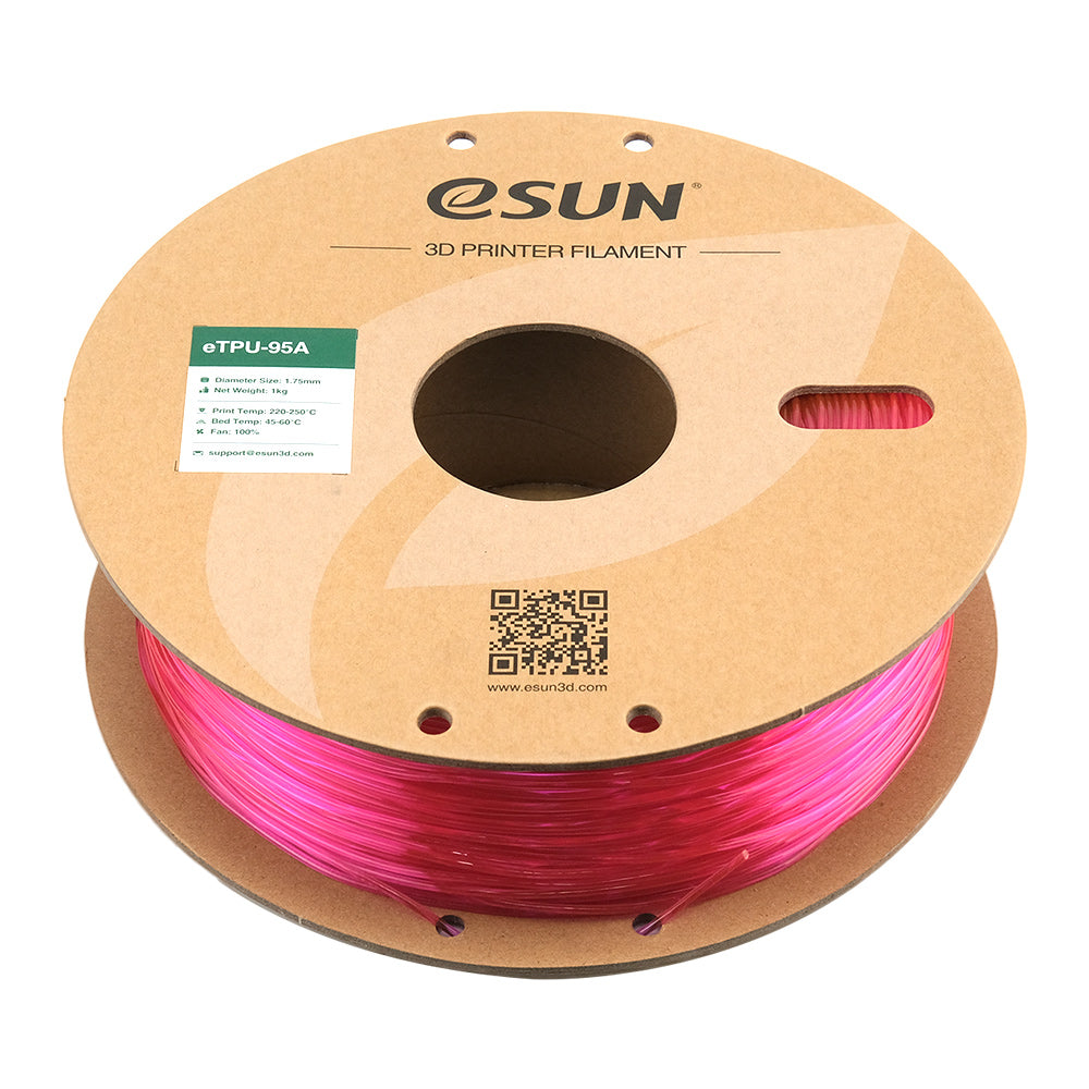 eSun - eTPU-95A - Rose Transparent (Transp. Pink) - 1,75 mm - 1 kg