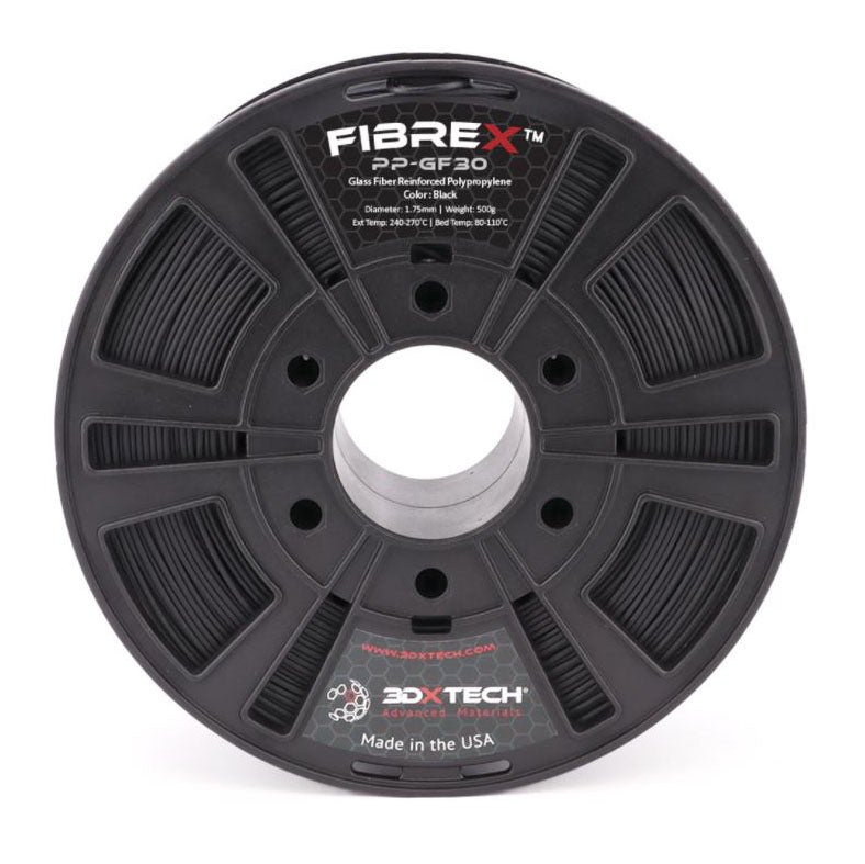 3DXTech - FIBREX PP-GF30 - Noir (Black) - 1.75 mm - 500 g