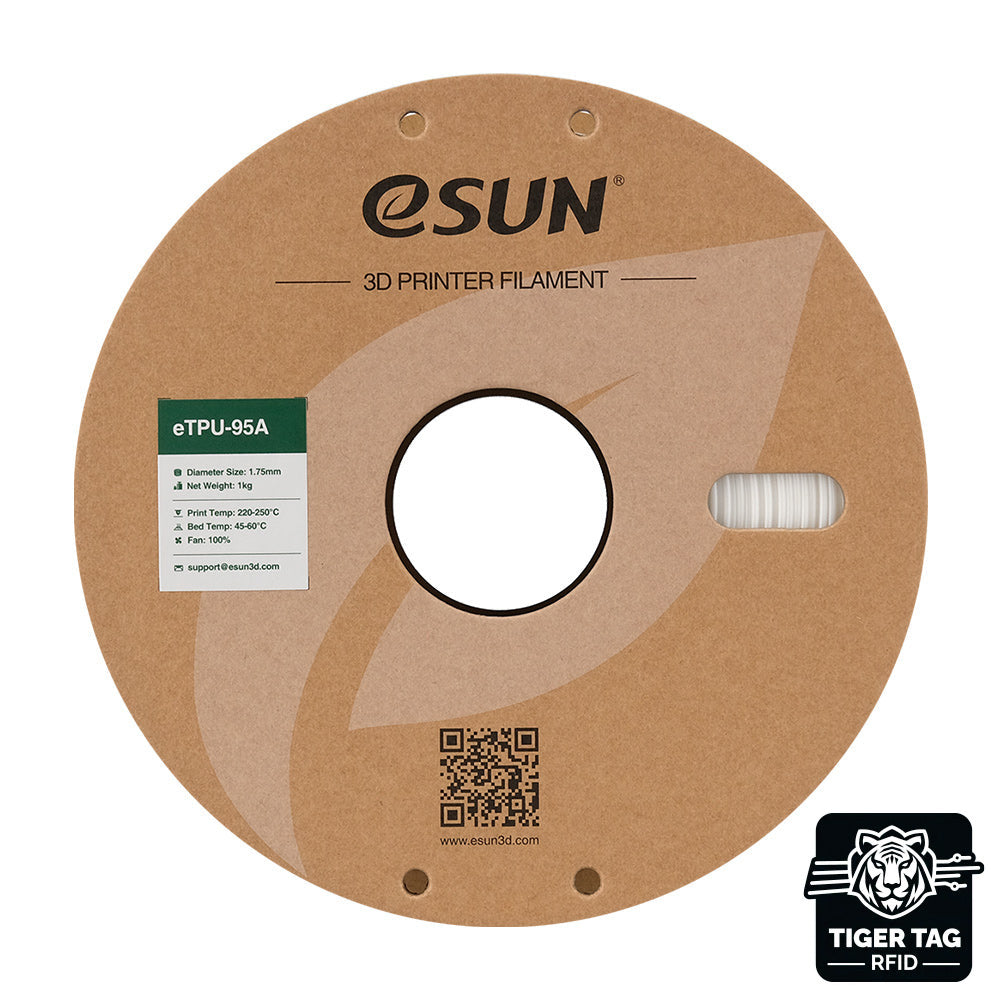 eSun - TPU-95A - Blanc (White) - 1,75 mm - 1 kg avec RFID TigerTag