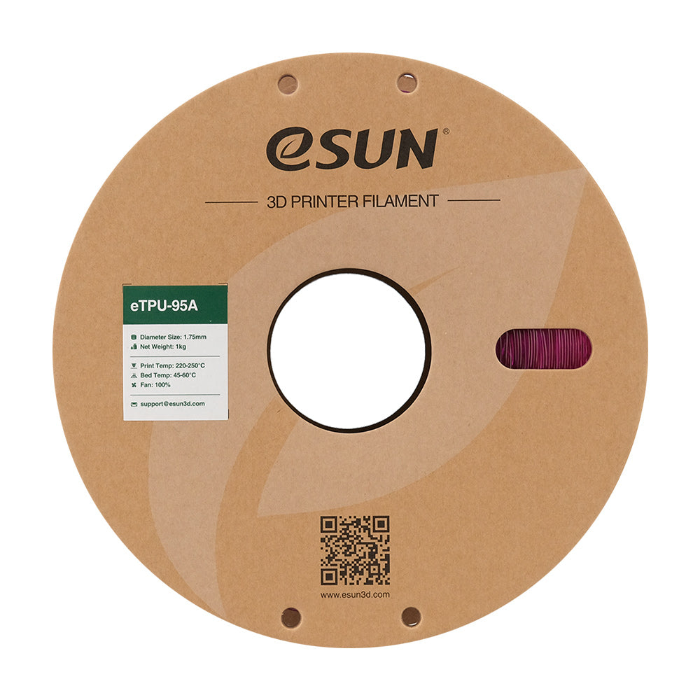 Bobine eSun de eTPU-95A Transparent Purple - 1 kg - Packaging