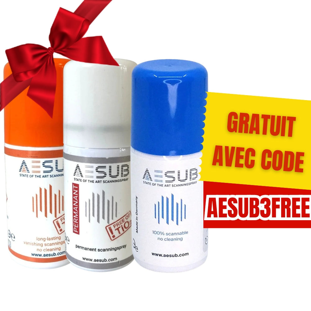 AESUB - Echantillons GRATUITS - Spray Matifiant 35 ml - Bleu/Orange/Blanc