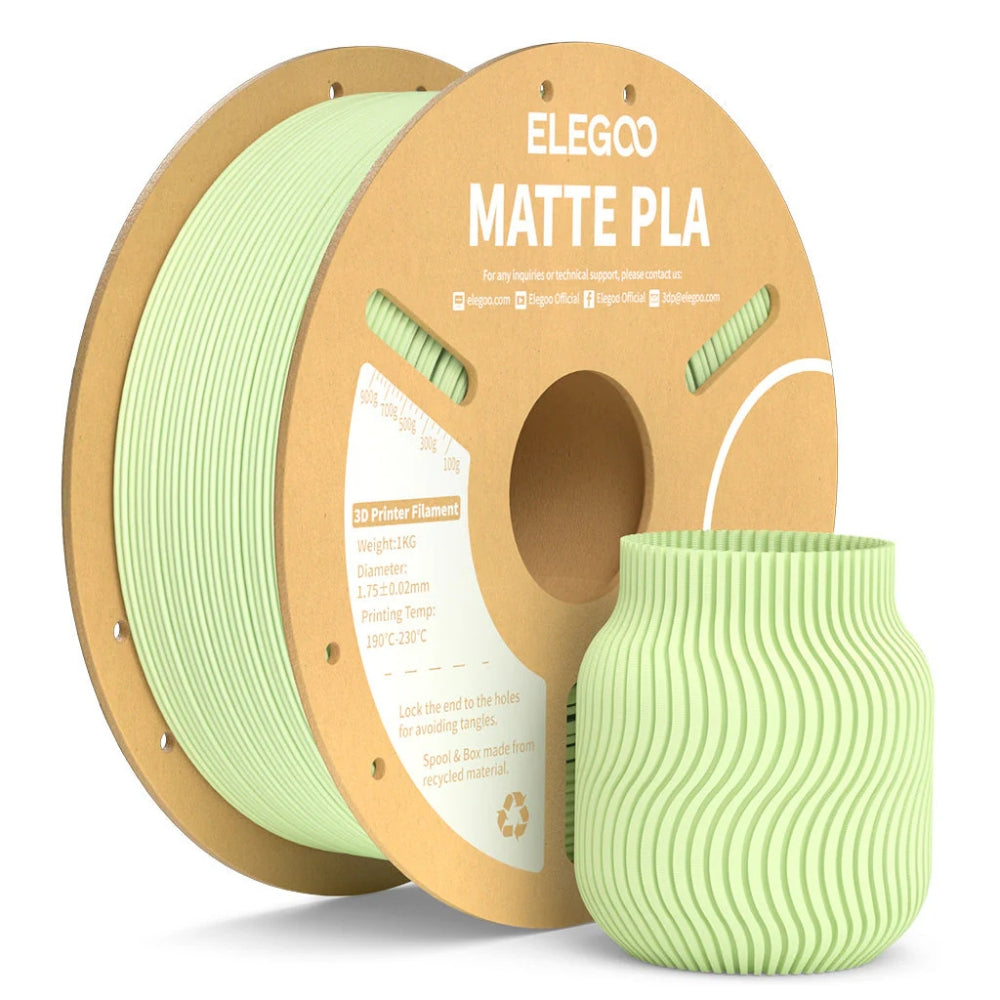 Elegoo - Matte PLA - Ver Menthe (Mint Green) - 1,75 mm - 1 kg