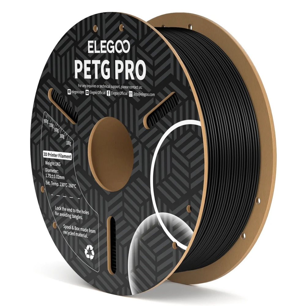 Elegoo - PETG Pro - Noir (Black) - 1,75 mm - 1 kg