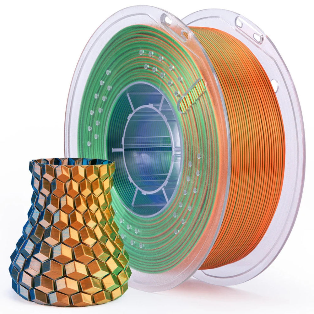 Elegoo - Silk PLA - Bleu Vert Orange (Blue Green Orange) - 1,75 mm - 1 kg