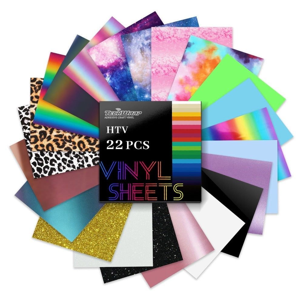TeckWrapCraft - HTV - Thermocollant - Pack Starter 22 feuilles