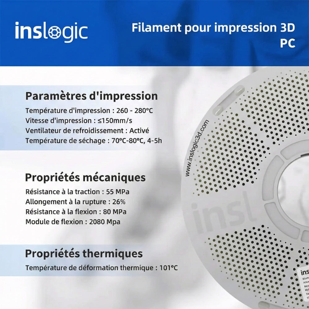 Inslogic - PC (Polycarbonate) - Naturel (Natural) - 1.75 mm - 1 kg