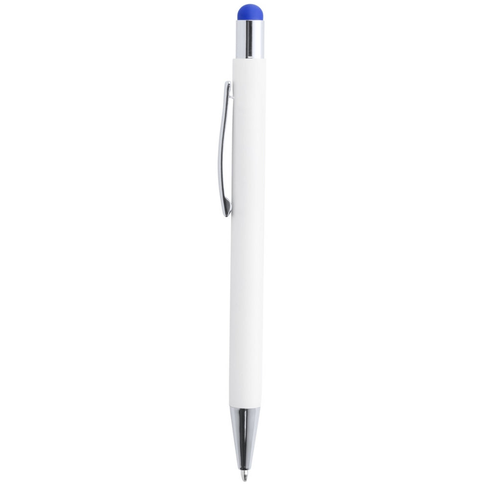 MissKraft - 5 Stylos à bille à graver Wirly Blanc embout Bleu