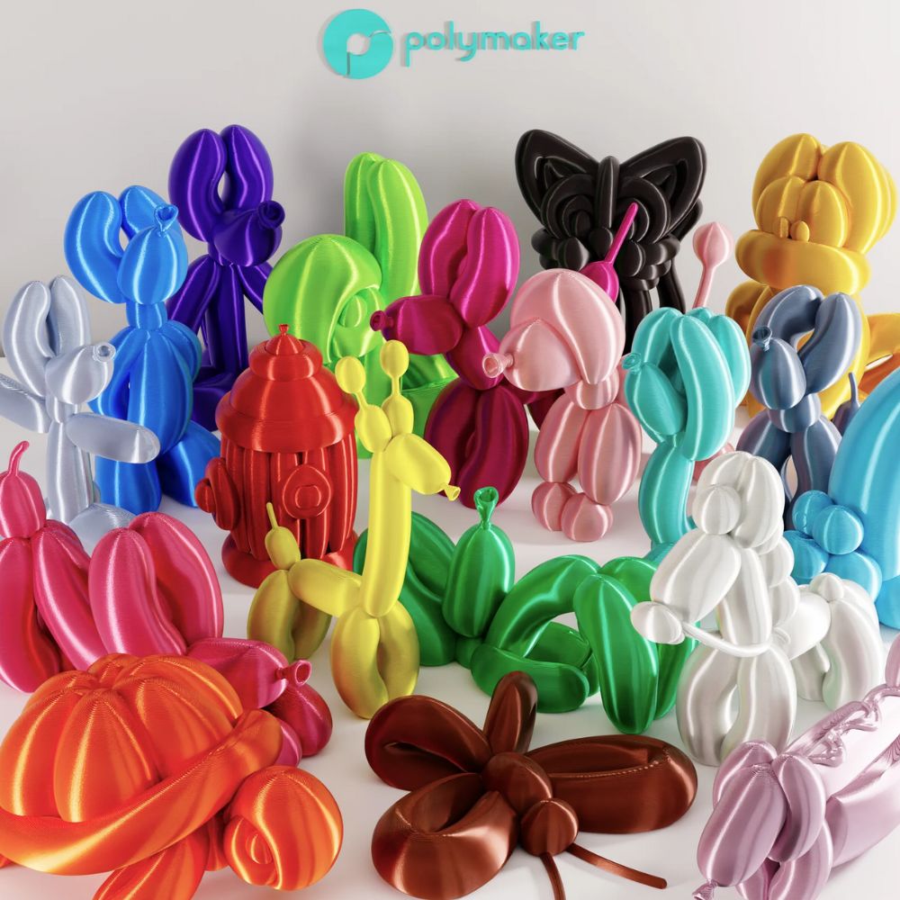 Polymaker - PolyLite Silk PLA - Bleu Clair (Light Blue) - 1,75 mm - 1 kg