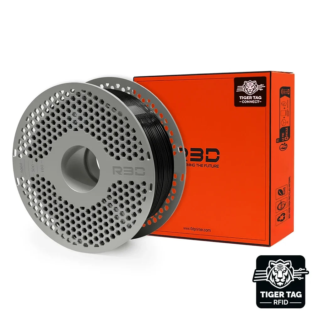 R3D - PETG High-Speed - Noir (Black) - 1,75 mm - 1 kg avec RFID TigerTag