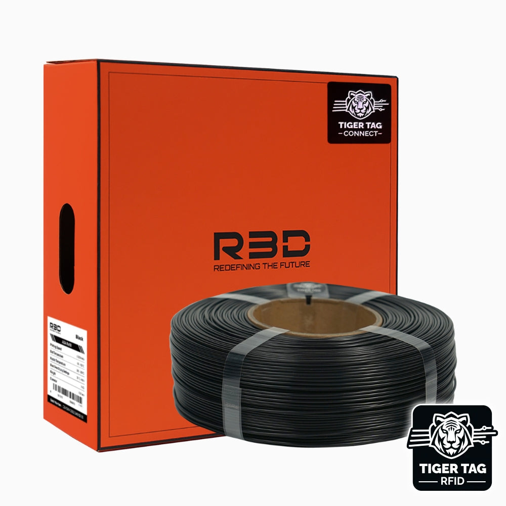 R3D - ASA - Noir (Black) - 1,75 mm - 1 kg Refill avec RFID TigerTag