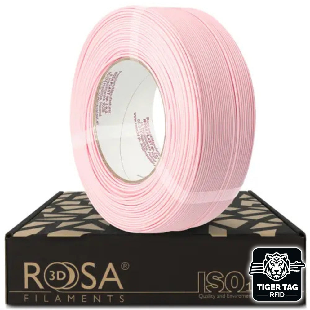 Rosa3D - PLA Starter - Rose Poudre (Powder Pink) - 1,75 mm - 1 kg Refill avec RFID TigerTag