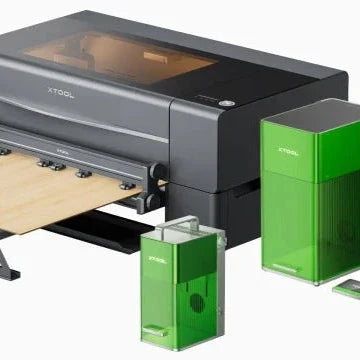 Vues de laser xtool P2, F1 et F1 ultra popur les test d'echantillons