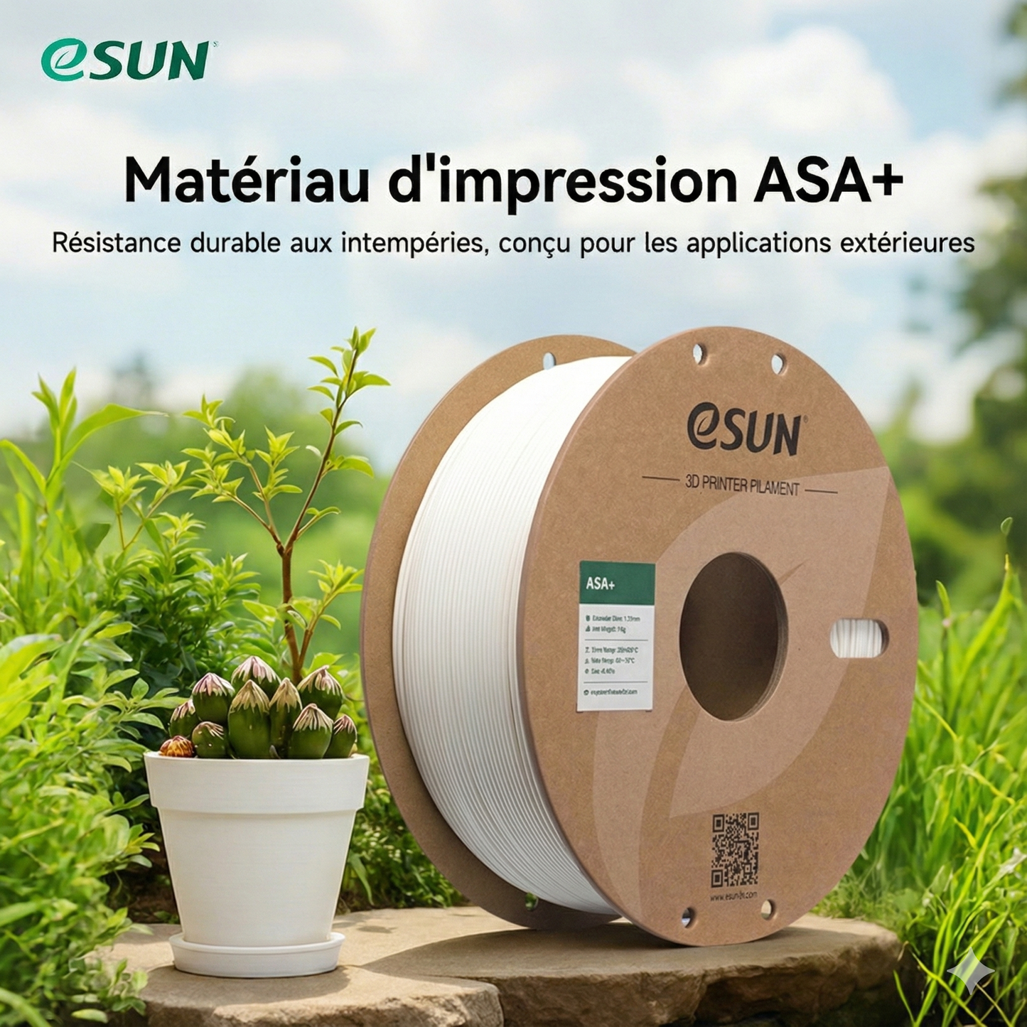 eSun - ASA+ Noir (Black) - 1,75 mm - 1 kg