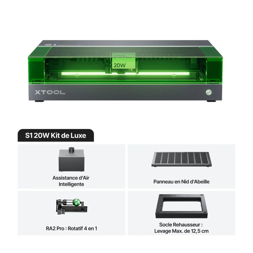 xTool - S1 20W - Kit de Luxe