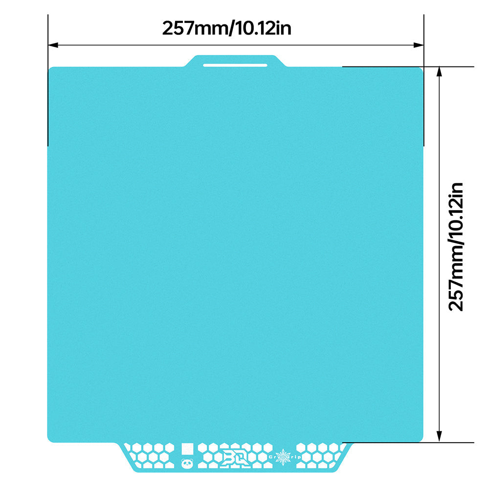 BIQU - Plateau CryoGrip Pro - Bambu Lab X1/X2/P1/P2/A1 - Bleu glacé fin - (Glacier Fine Textures)