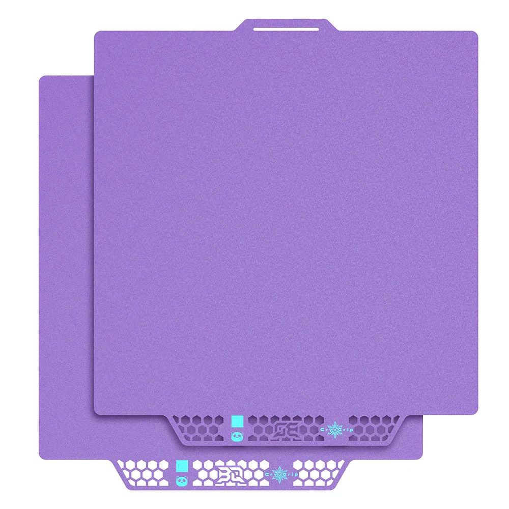 BIQU - Plateau CryoGrip Pro - Bambu Lab X1/X2/P1/P2/A1 - Violet glacé fin - (Glacier Fine Textures)
