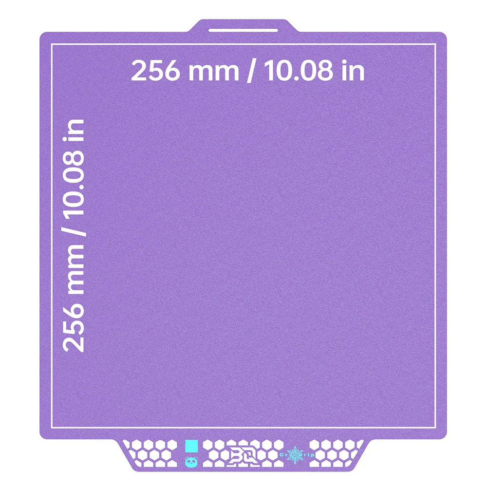 BIQU - Plateau CryoGrip Pro - Bambu Lab X1/X2/P1/P2/A1 - Violet glacé fin - (Glacier Fine Textures)