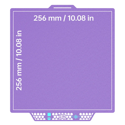 BIQU - Plateau CryoGrip Pro - Bambu Lab X1/X2/P1/P2/A1 - Violet glacé fin - (Glacier Fine Textures)