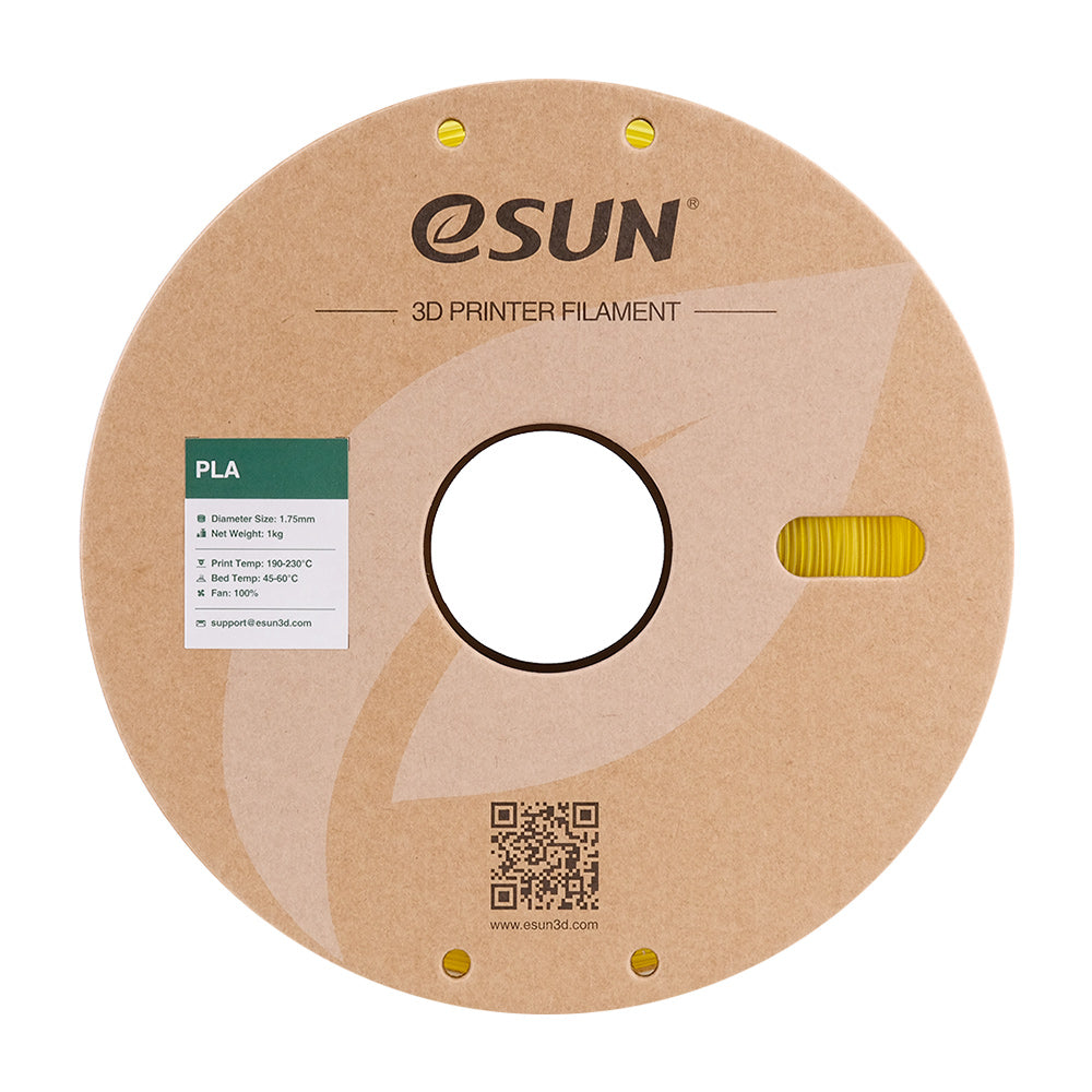 Bobine eSun de PLA Glass Lemon Yellow - 1 kg - Packaging