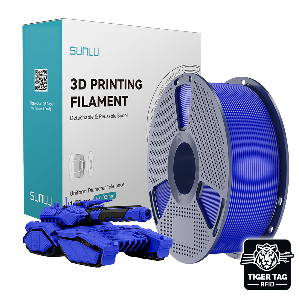 Sunlu - PLA - Bleu Klein (Klein Blue) - 1,75 mm - 1 kg avec RFID TigerTag