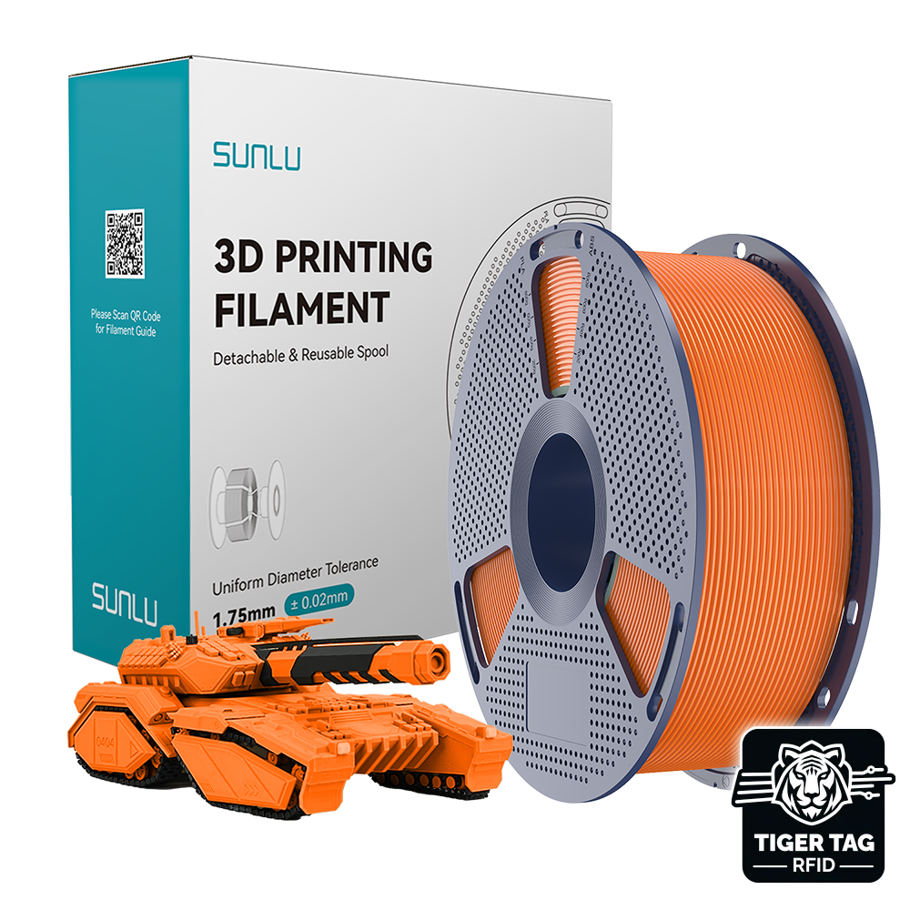 Sunlu - PLA - Lever de Soleil (Sunny Orange) - 1,75 mm - 1 kg avec RFID TigerTag