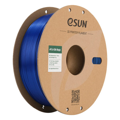 Bobine eSun de eSilk-PLA Magic Green Blue - 1 kg - Spool carton