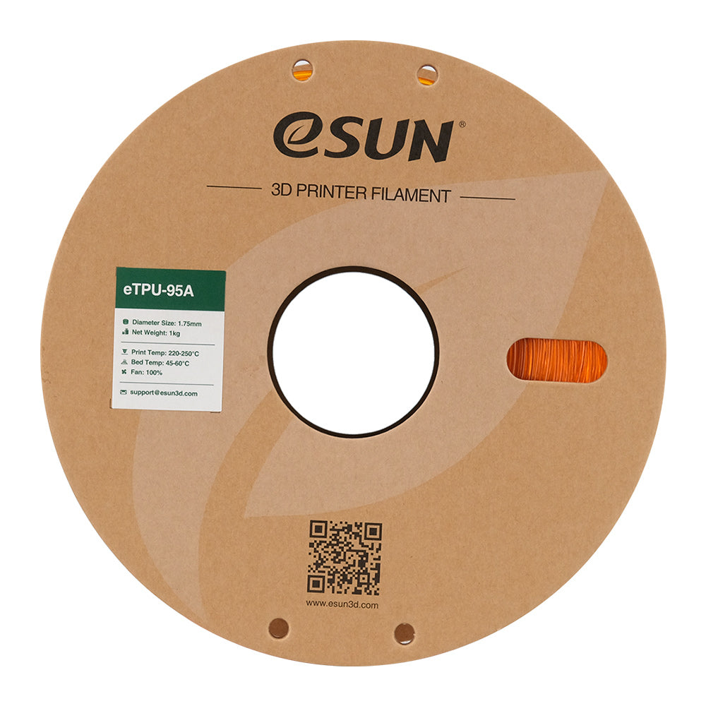 Bobine eSun de eTPU-95A Orange Transparent - 1 kg - Packaging
