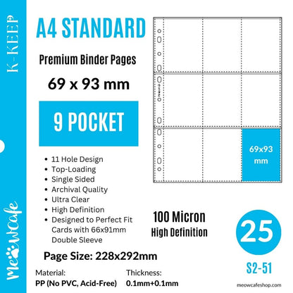 25 Pochettes de protection - Transparente (Clear) - 228 x 292 mm