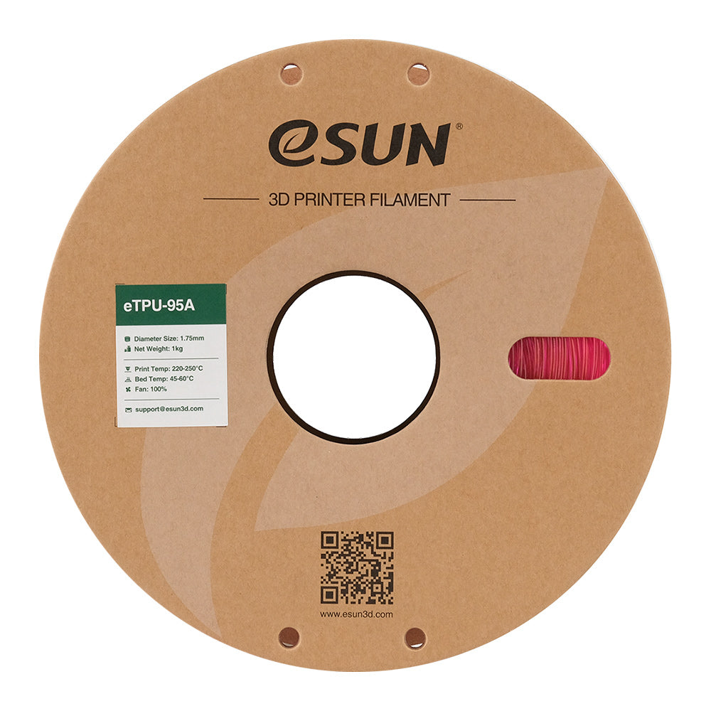 Bobine eSun de eTPU-95A Transparent Rose - 1 kg - Packaging bobine