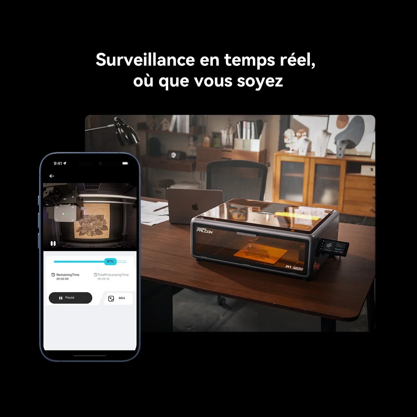 Creality - Falcon A1 Pro - Graveur et Découpeur Laser - 20W - 2W IR (en option)