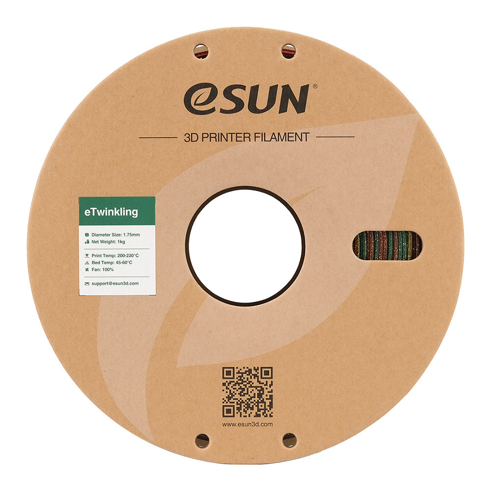 Bobine eSun de PLA eTwinkling Rainbow - 1 kg - Packaging