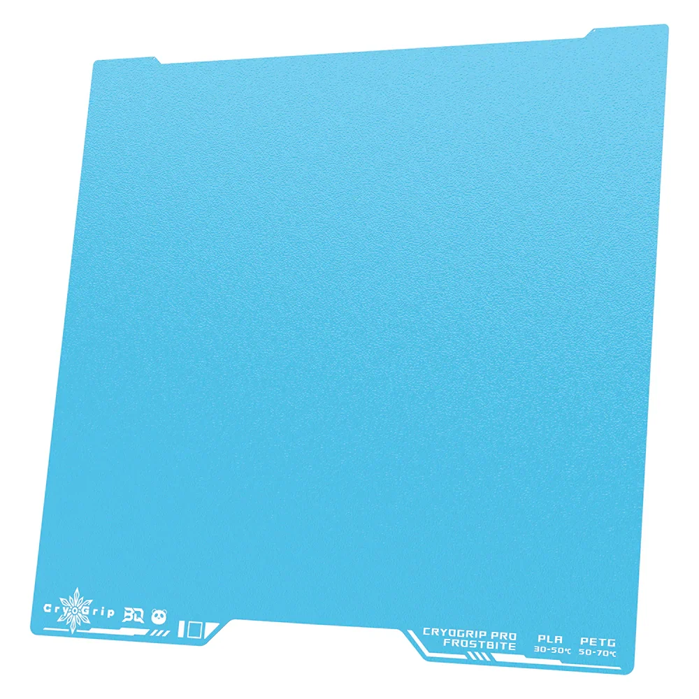 BIQU - Plateau d'impression Série H2S/H2D Bambu CryoGrip Pro - Bleu d'hiver texturé (Frostbite Coarse Textures) - 355 x 346 mm