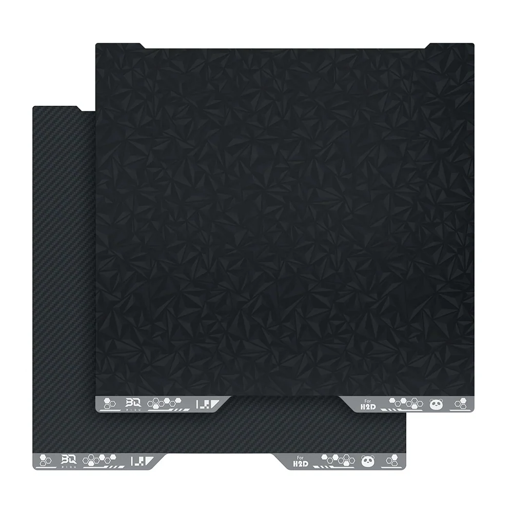BIQU - Plateau d'impression Série H2D/H2S Bambu - Double face PEO+PET (PEO+PET Double-Sided Spring Steel Sheet) - 355 x 346 mm
