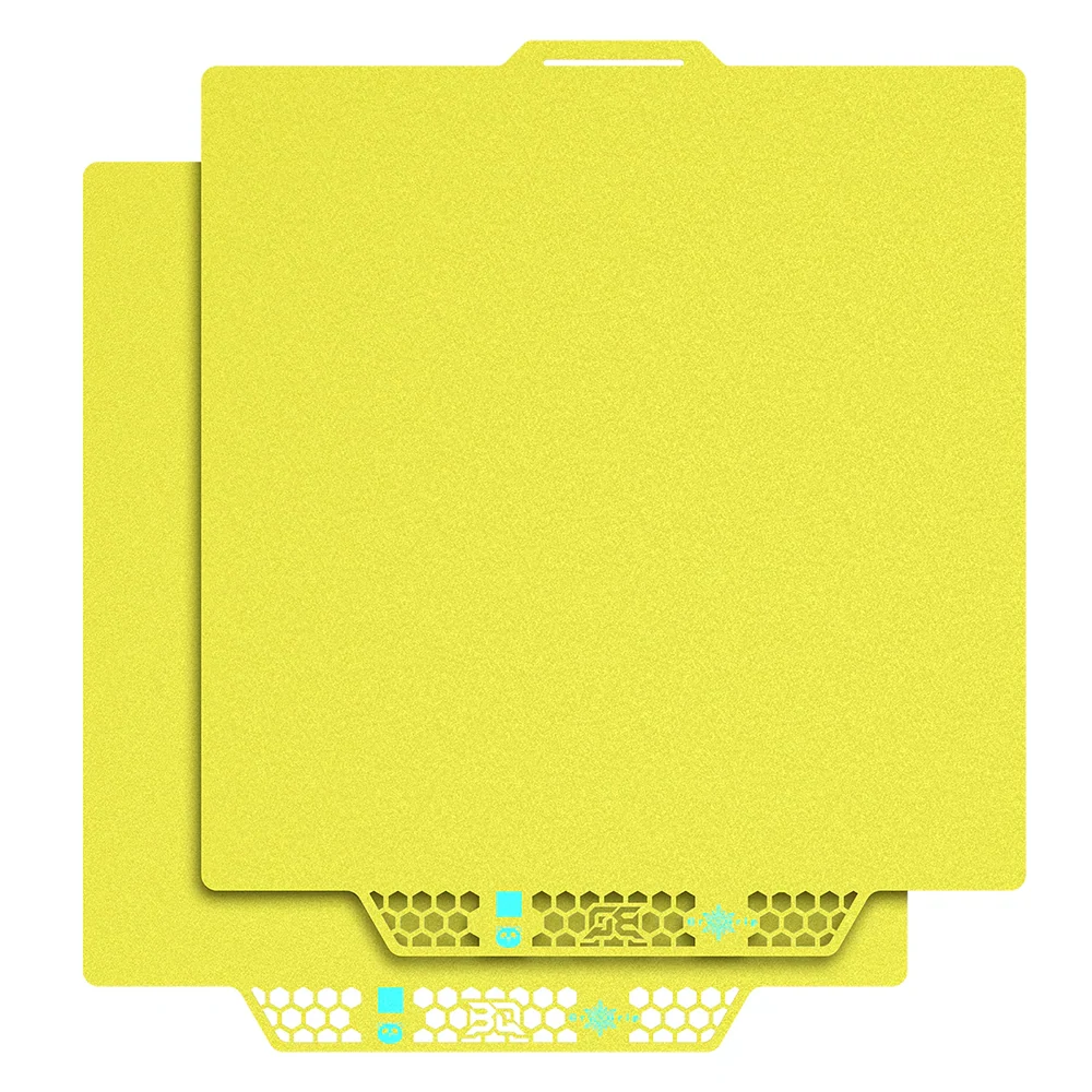 BIQU - Plateau CryoGrip Pro - Bambu Lab X1/X2/P1/P2/A1 - Jaune glacé fin - (Glacier Fine Textures)