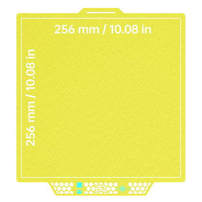 BIQU - Plateau CryoGrip Pro - Bambu Lab X1/X2/P1/P2/A1 - Jaune glacé fin - (Glacier Fine Textures)