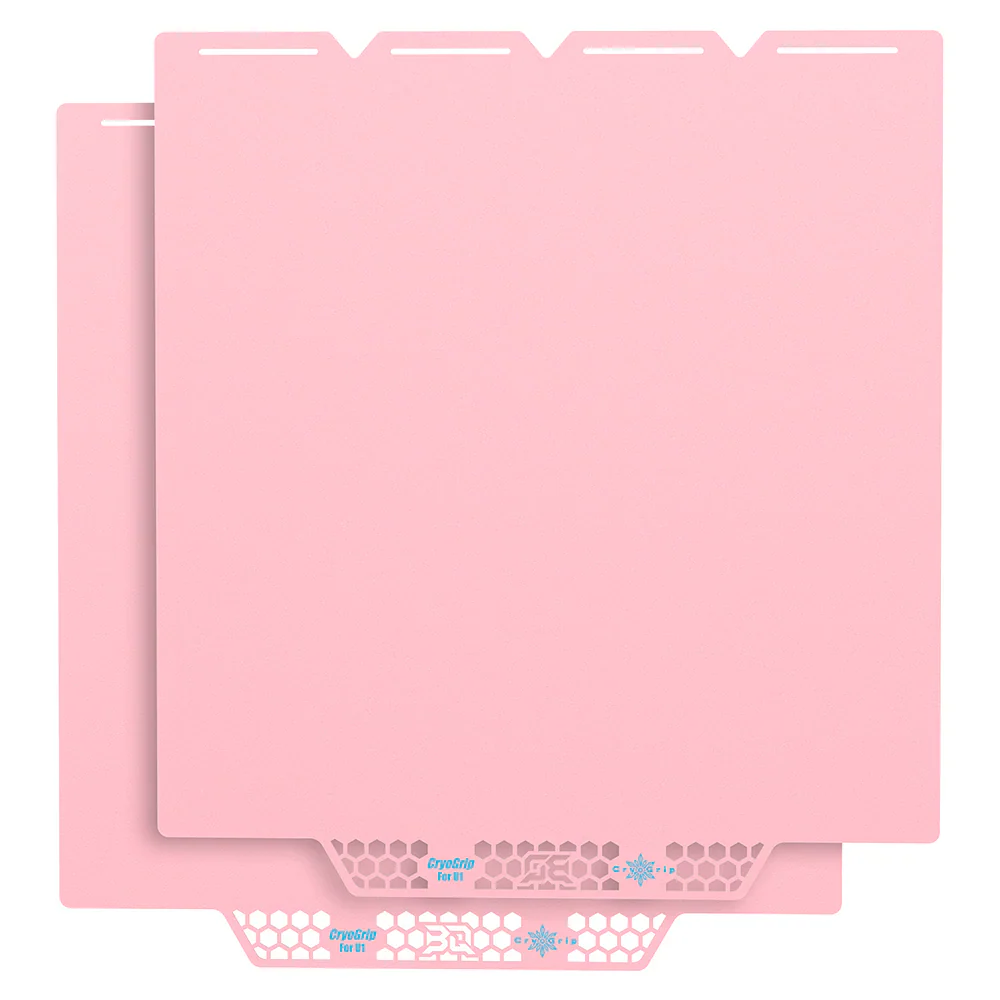 BIQU - Plateau CryoGrip Pro - Snapmaker U1 - Rose glacé fin - (Glacier Fine Textures)