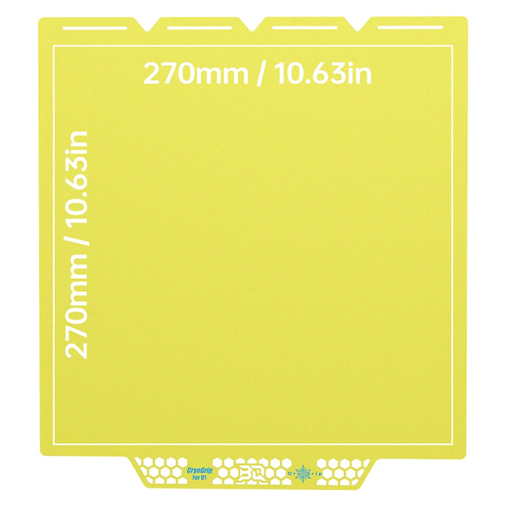 BIQU - Plateau CryoGrip Pro - Snapmaker U1 - Jaune glacé fin - (Glacier Fine Textures)