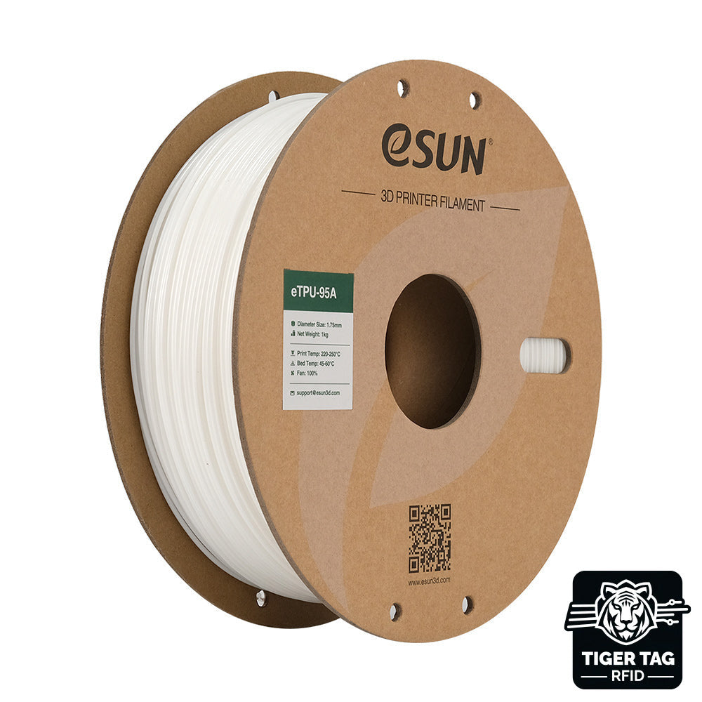 eSun - TPU-95A - Blanc (White) - 1,75 mm - 1 kg avec RFID TigerTag