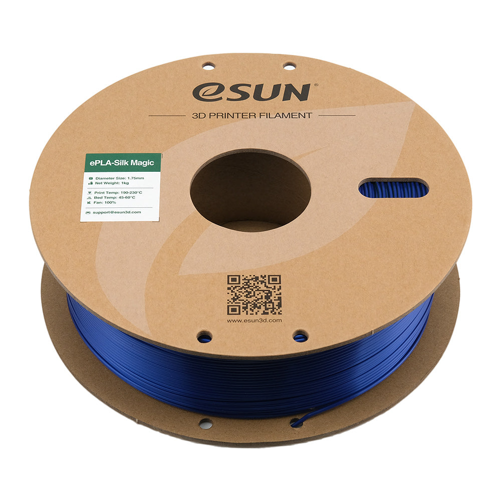 Bobine eSun de eSilk-PLA Magic Green Blue - 1 kg - Spool couchée