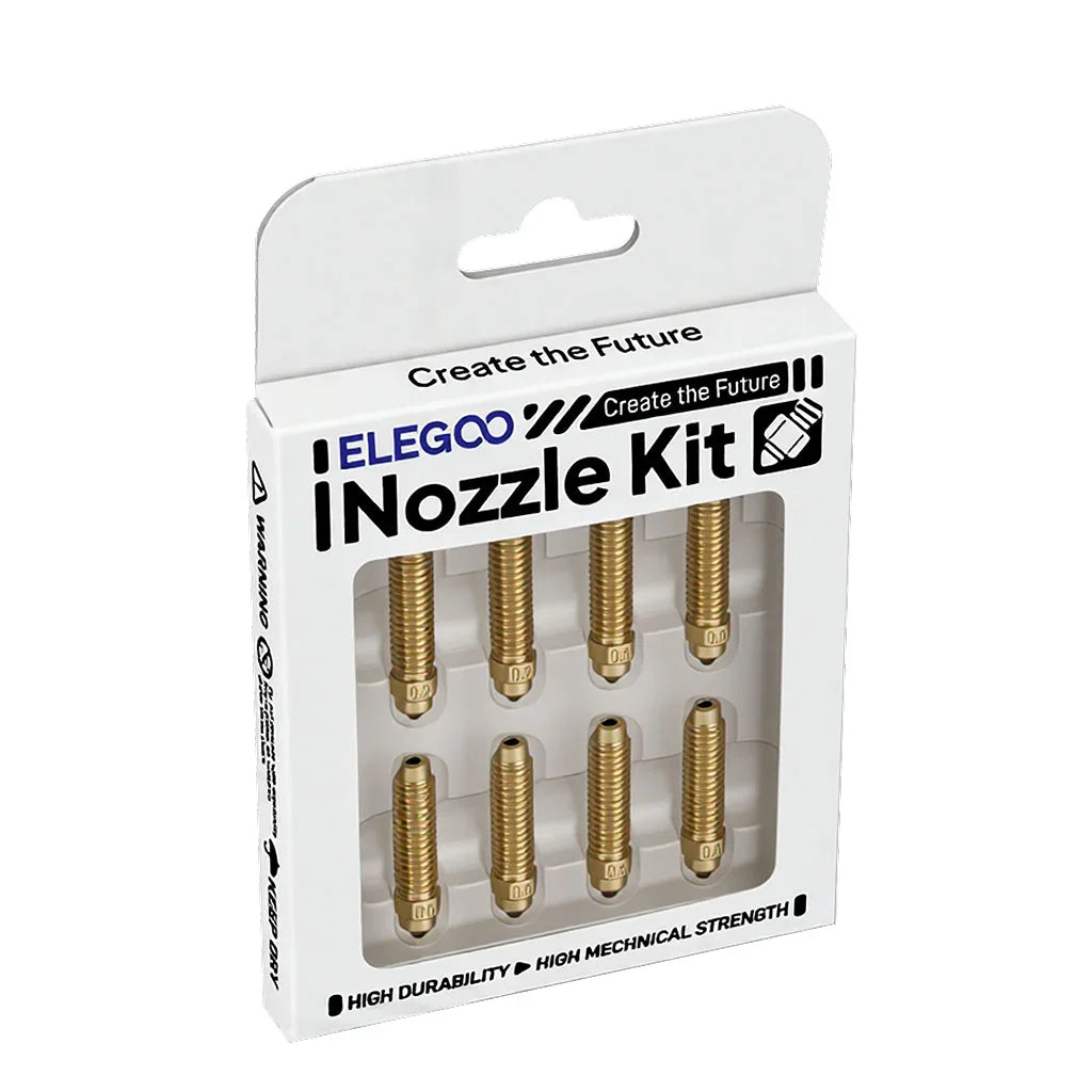 Elegoo - CC/CC2 - Kit de Buses en Laiton et Acier Trempé (Nozzle Kit) - Tailles Multiples - 8 pcs