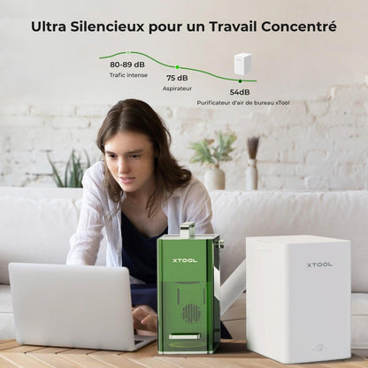 xTool - Purificateur d'Air de Bureau pour xTool F2/F1/M1/F2 Ultra