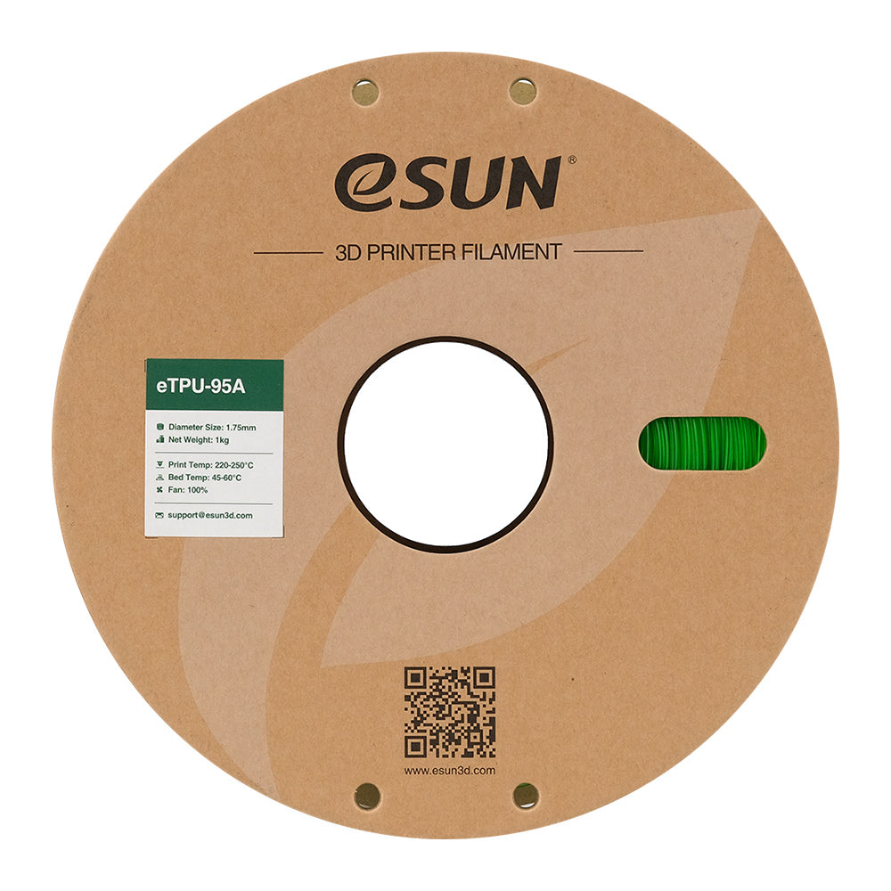 Bobine eSun de eTPU-95A Transparent Green - 1 kg - Packaging