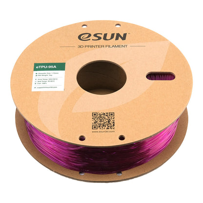 Bobine eSun de eTPU-95A Transparent Purple - 1 kg - Bobine couchée
