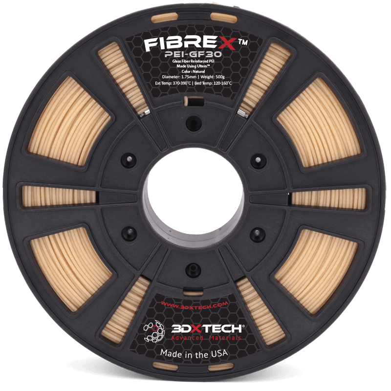 3DXTech - FibreX - PEI+GF30 (Made using Ultem PEI) - Natural - 1.75 mm - 500 g