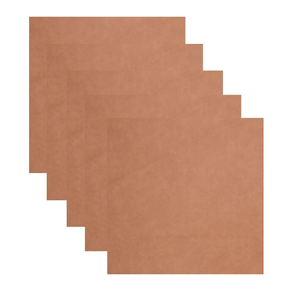 Craft Express - 5 Feuilles Effet Cuir pour sublimation - Marron Camel - 30 x 30 cm