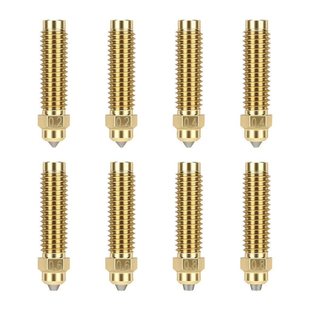 Elegoo - CC/CC2 - Kit de Buses en Laiton et Acier Trempé (Nozzle Kit) - Tailles Multiples - 8 pcs