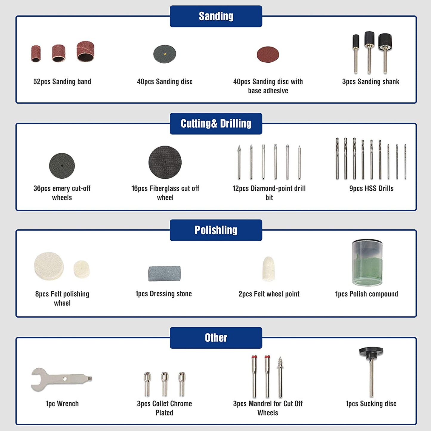Workpro - Accessoires pour Perceuse-Meuleuse de précision