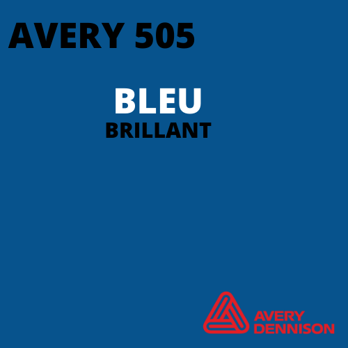 AVERY 500 - Vinyle Adhésif - Bleu Brillant - 30 cm x 10 m